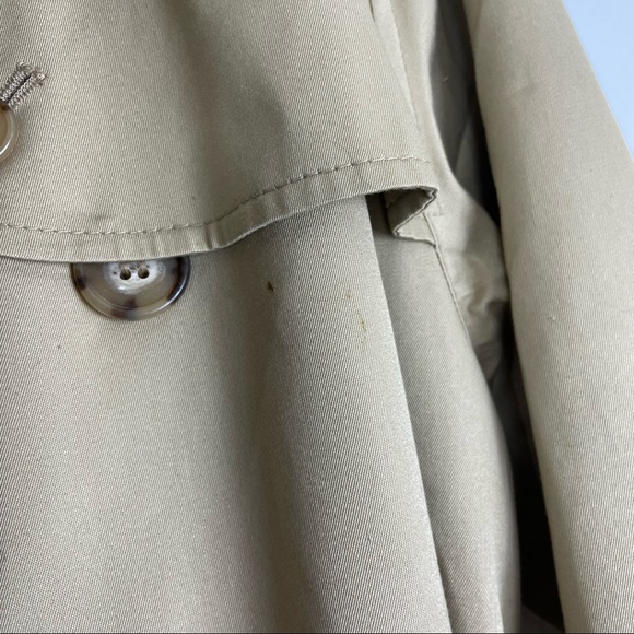 Vintage Burberry Trench Coat & Button Wool Men’s Size 8 Regular - Picture 2 of 7